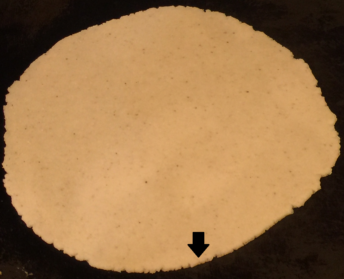 corn tortilla cooked edge