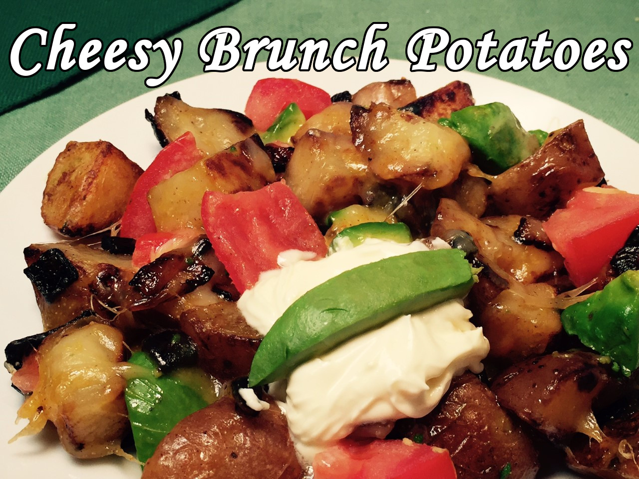 cheesy brunch potatoes text