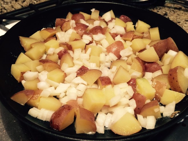 potatoes onions fried