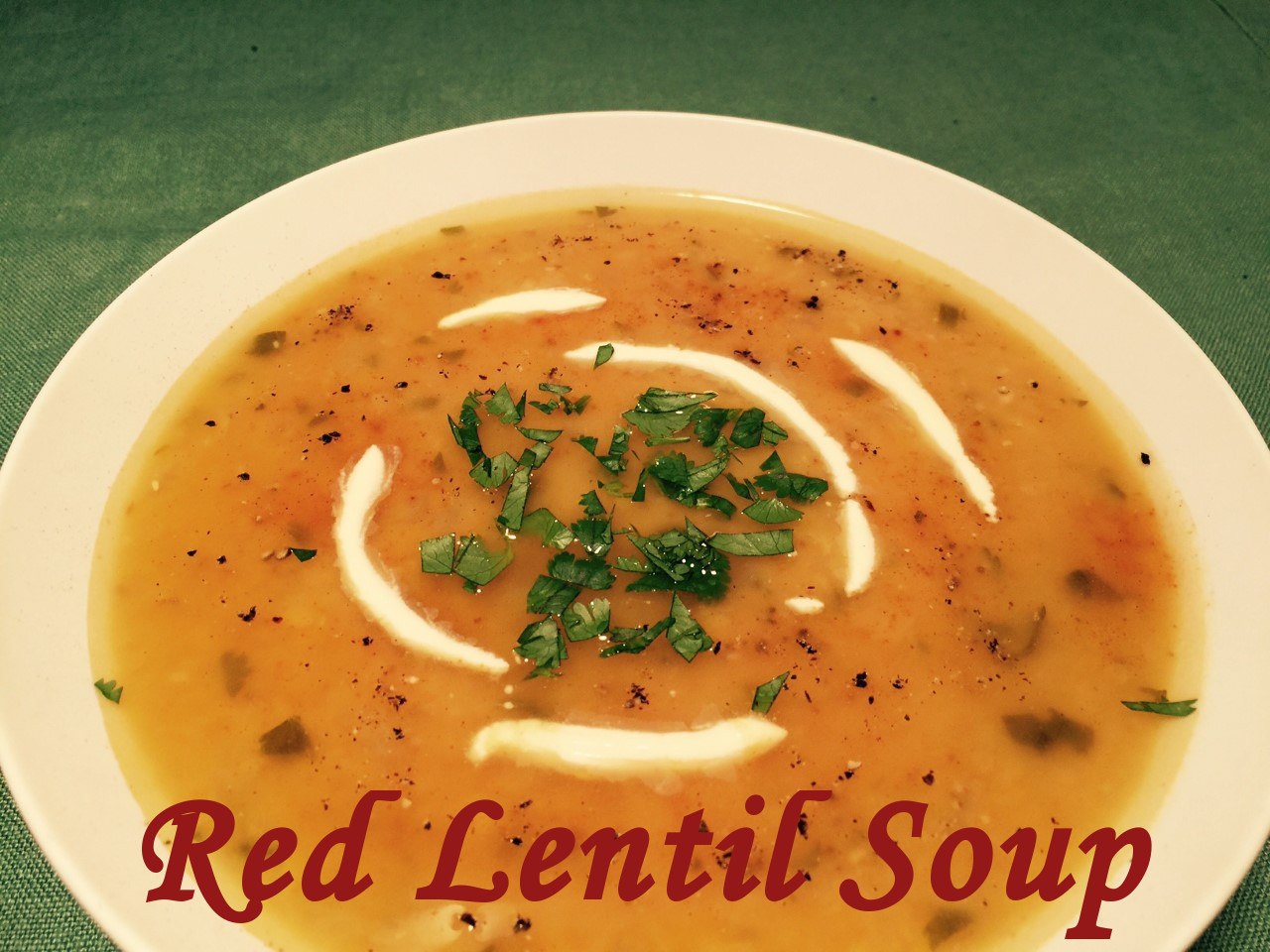 red lentil soup text