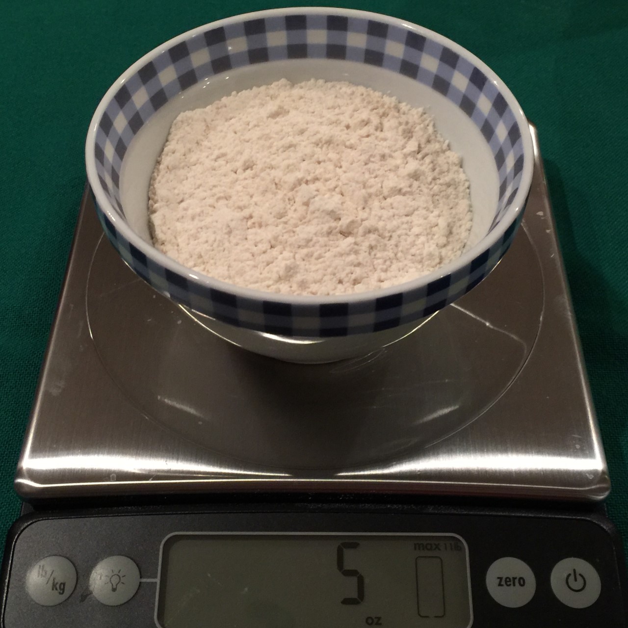 flour on scale