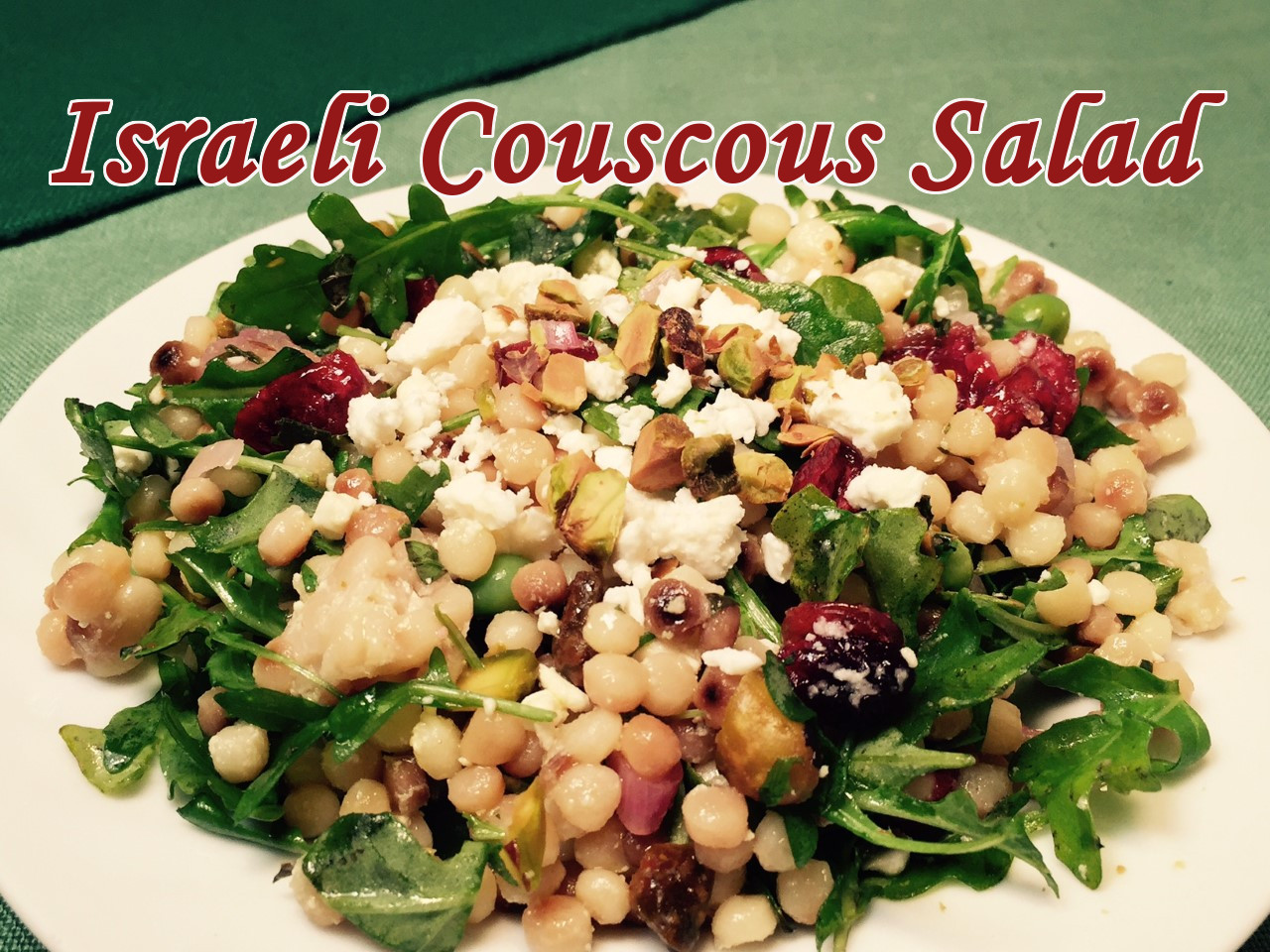 Israeli coucous salad text