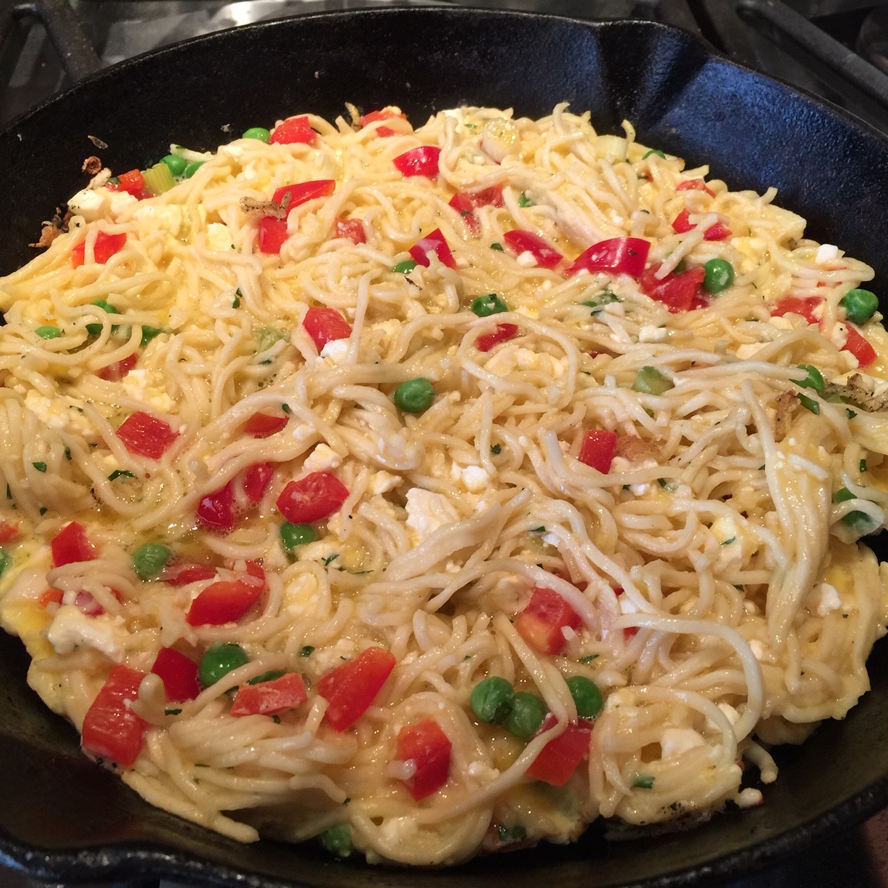 leftover pasta frittata3